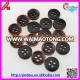 Black Plastic buttons 4-holes custom button